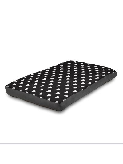 Black Hearts Dog Bed